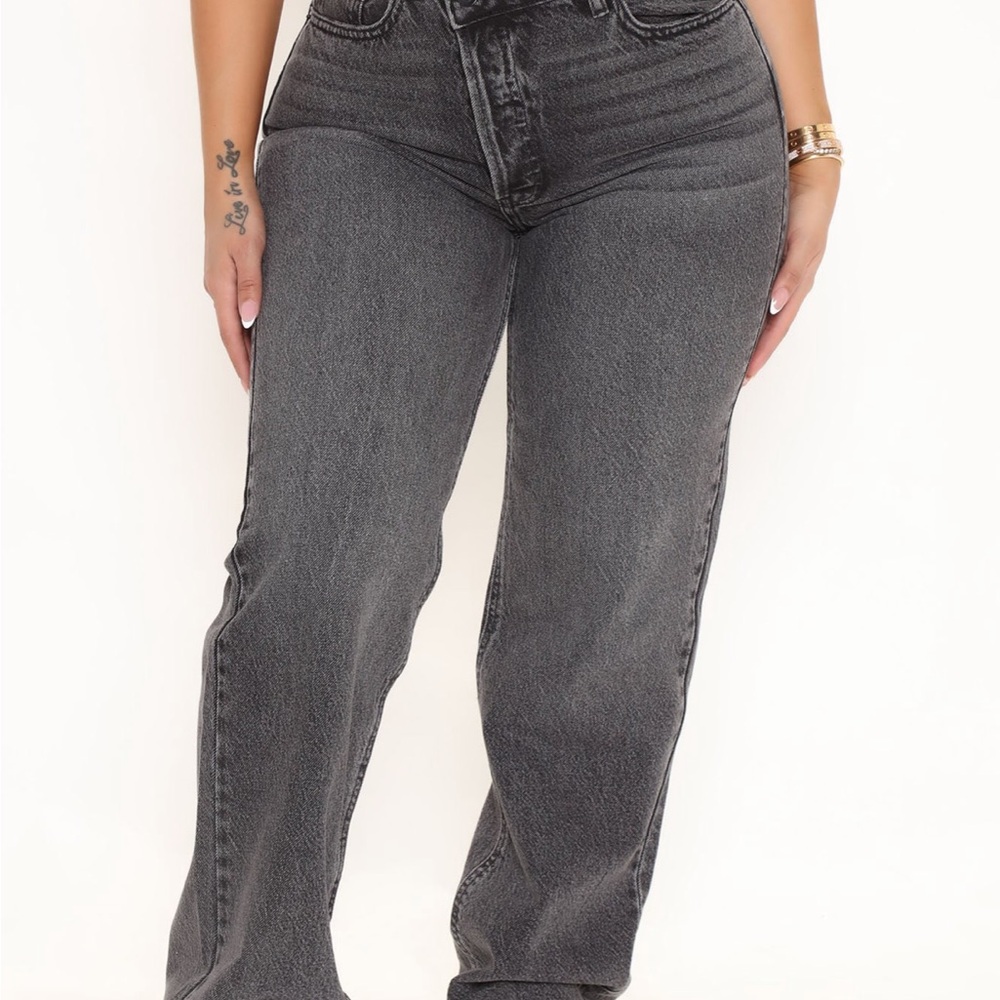 Gray Flare Wide Leg Jeans with Classic Style